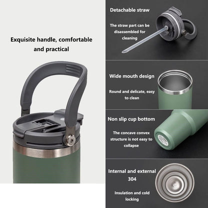 Dual Lid Thermos Flask