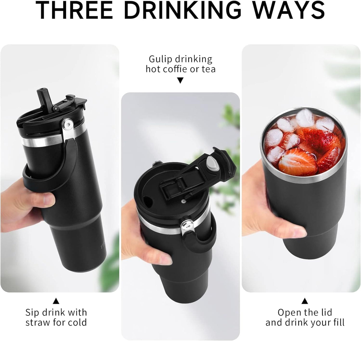 Dual Lid Thermos Flask