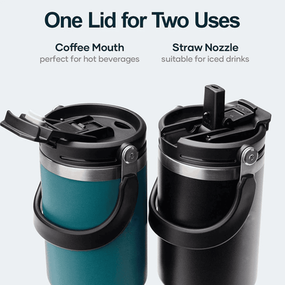 Dual Lid Thermos Flask